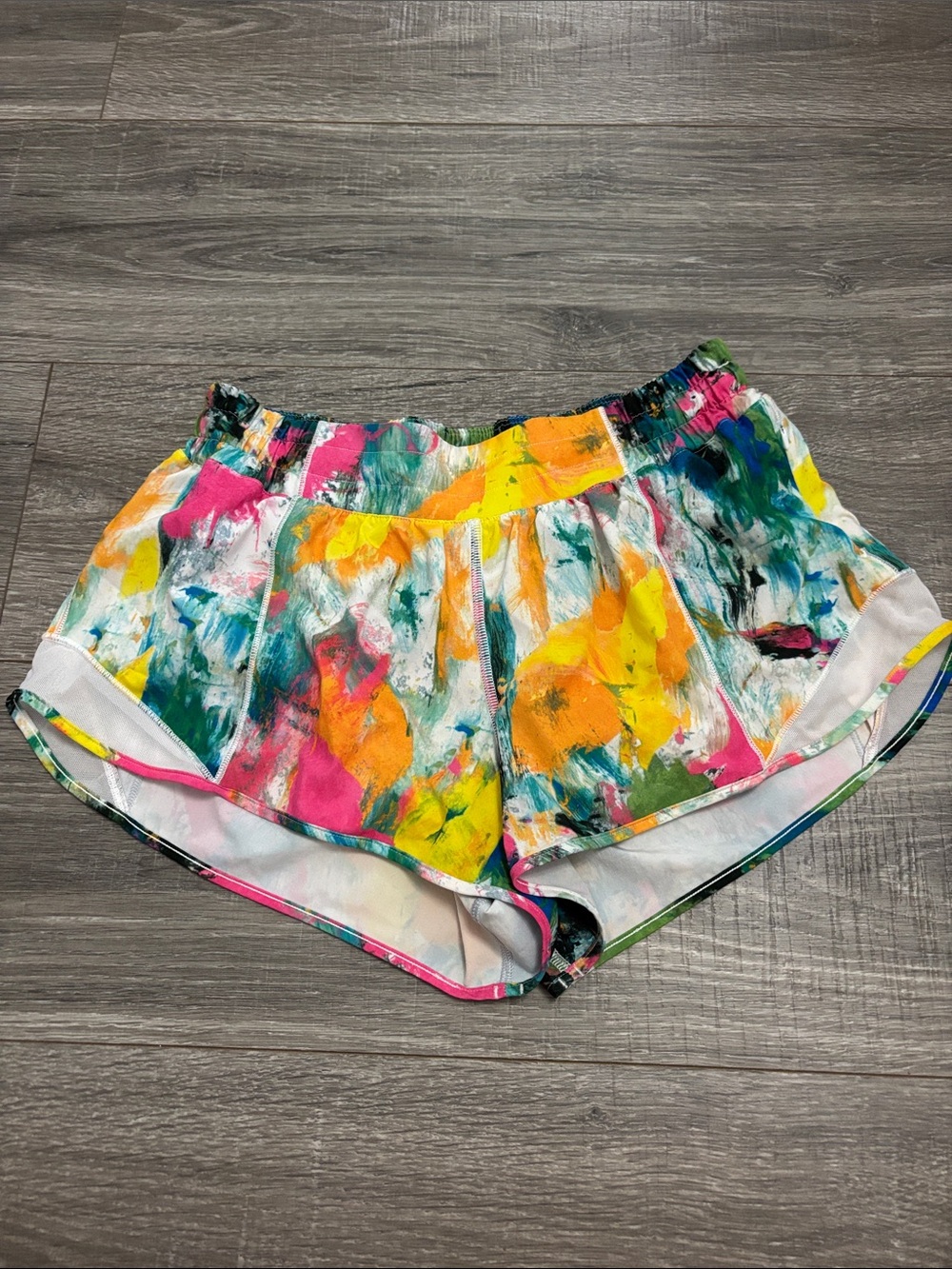 lululemon multicolor hotty hot shorts